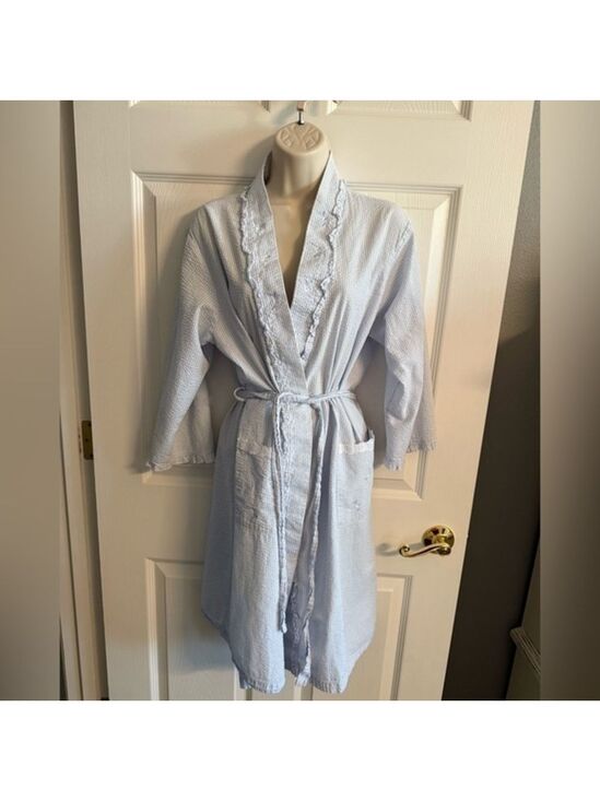 Miss Elaine Other - Miss Elaine Blue and White Striped Robe